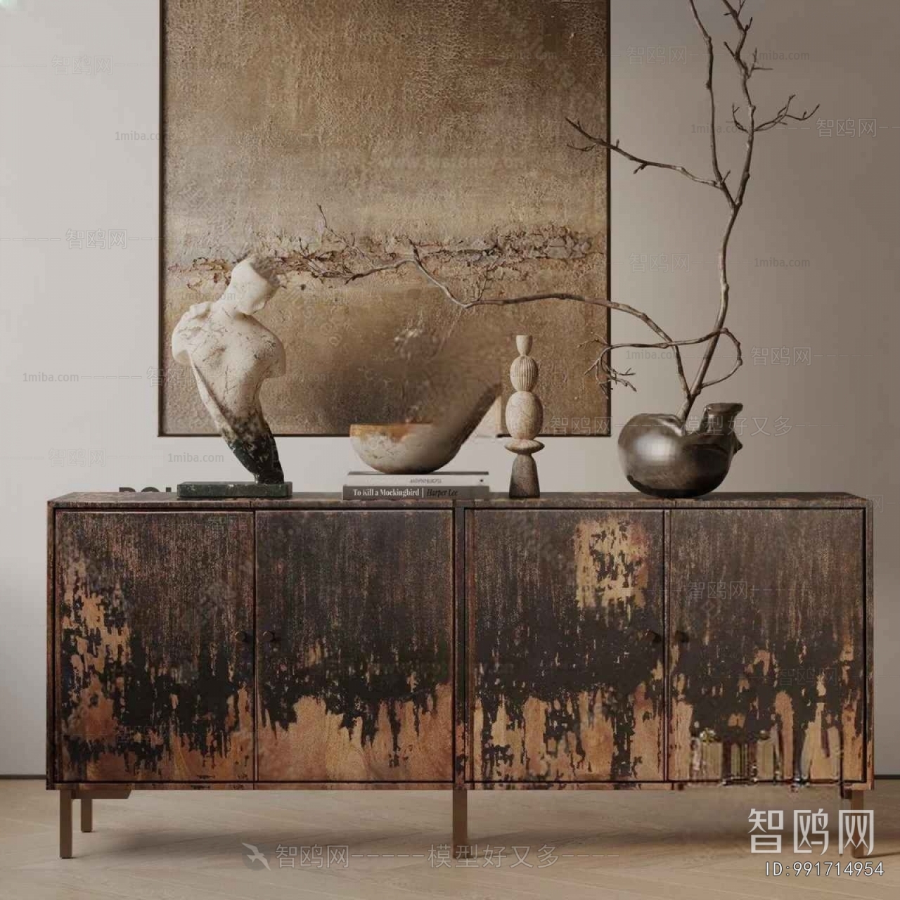 Wabi-sabi Style Entrance Cabinet