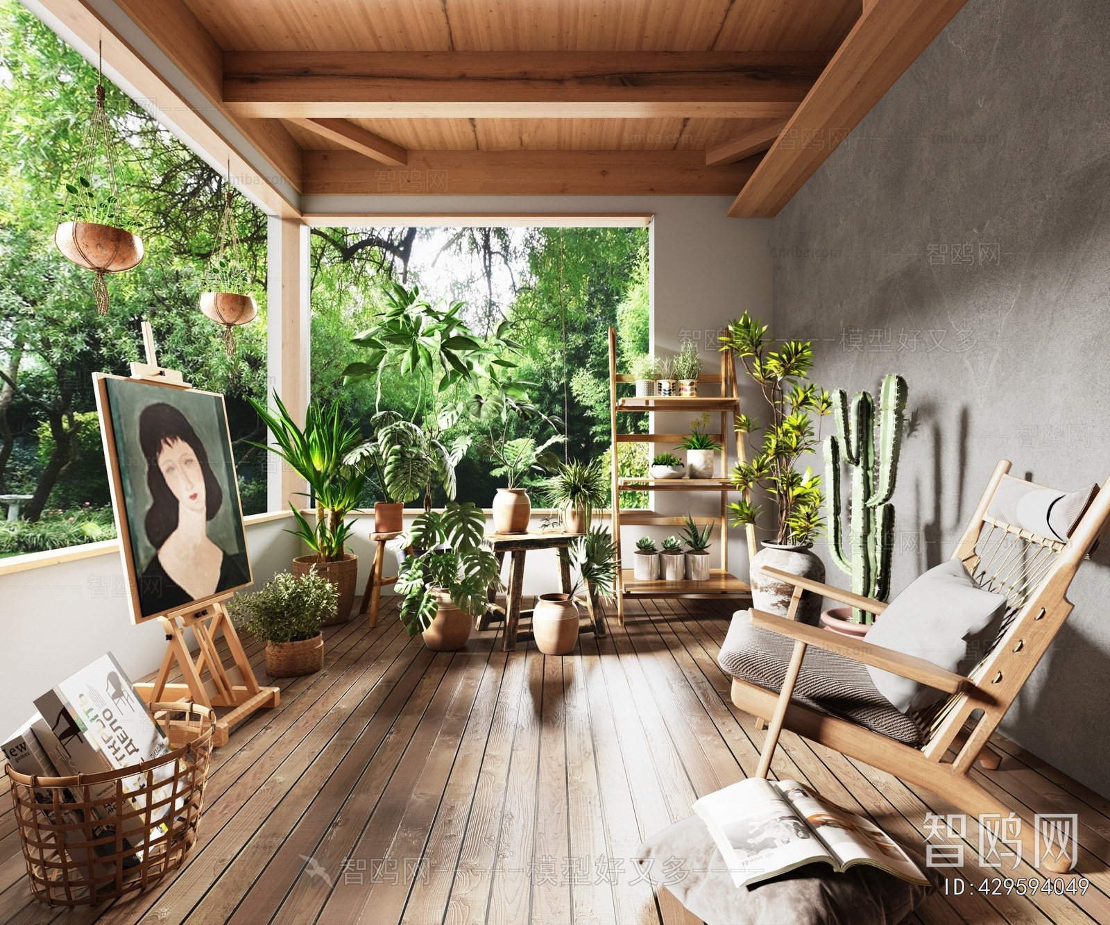 Wabi-sabi Style Leisure Balcony