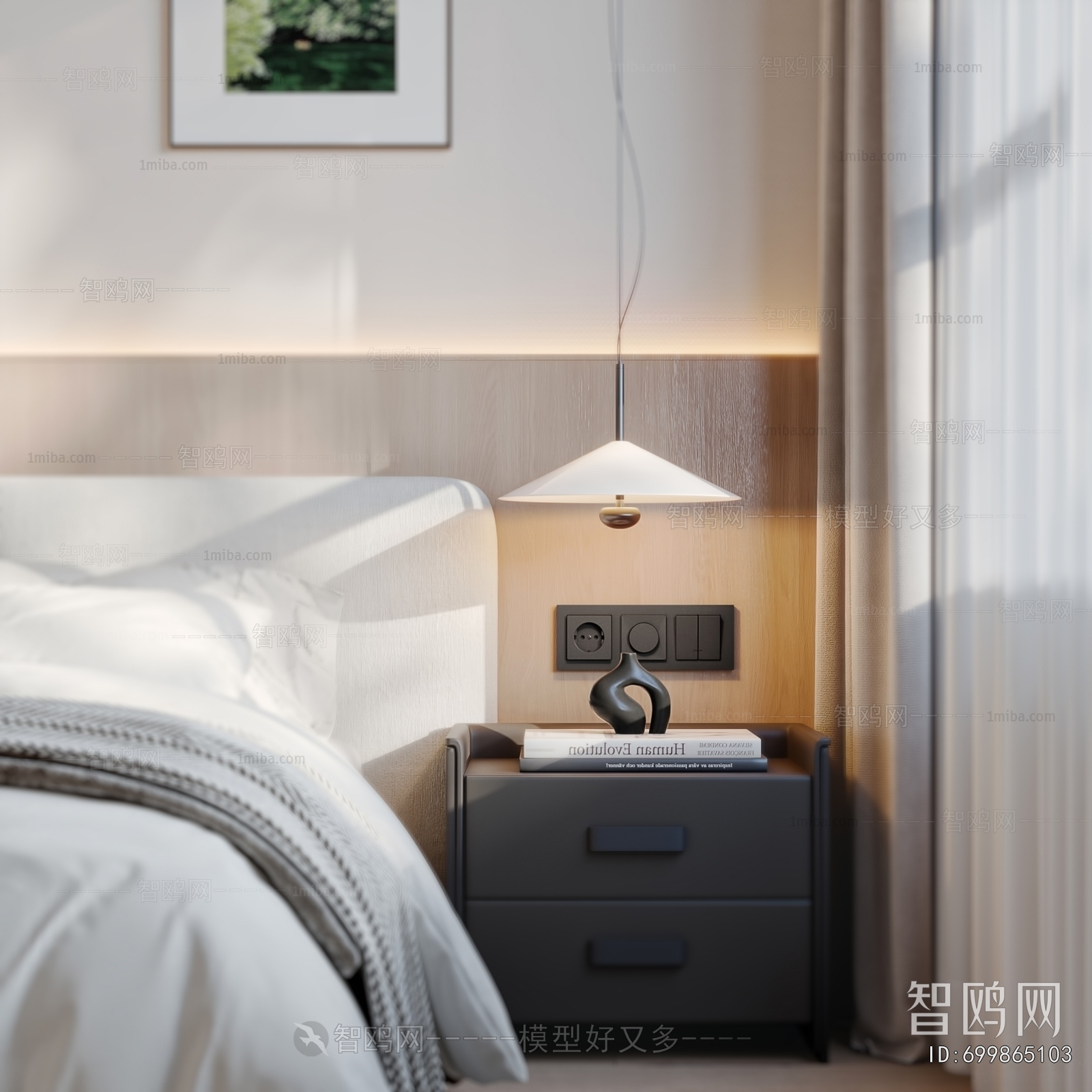 Modern Bedside Cupboard