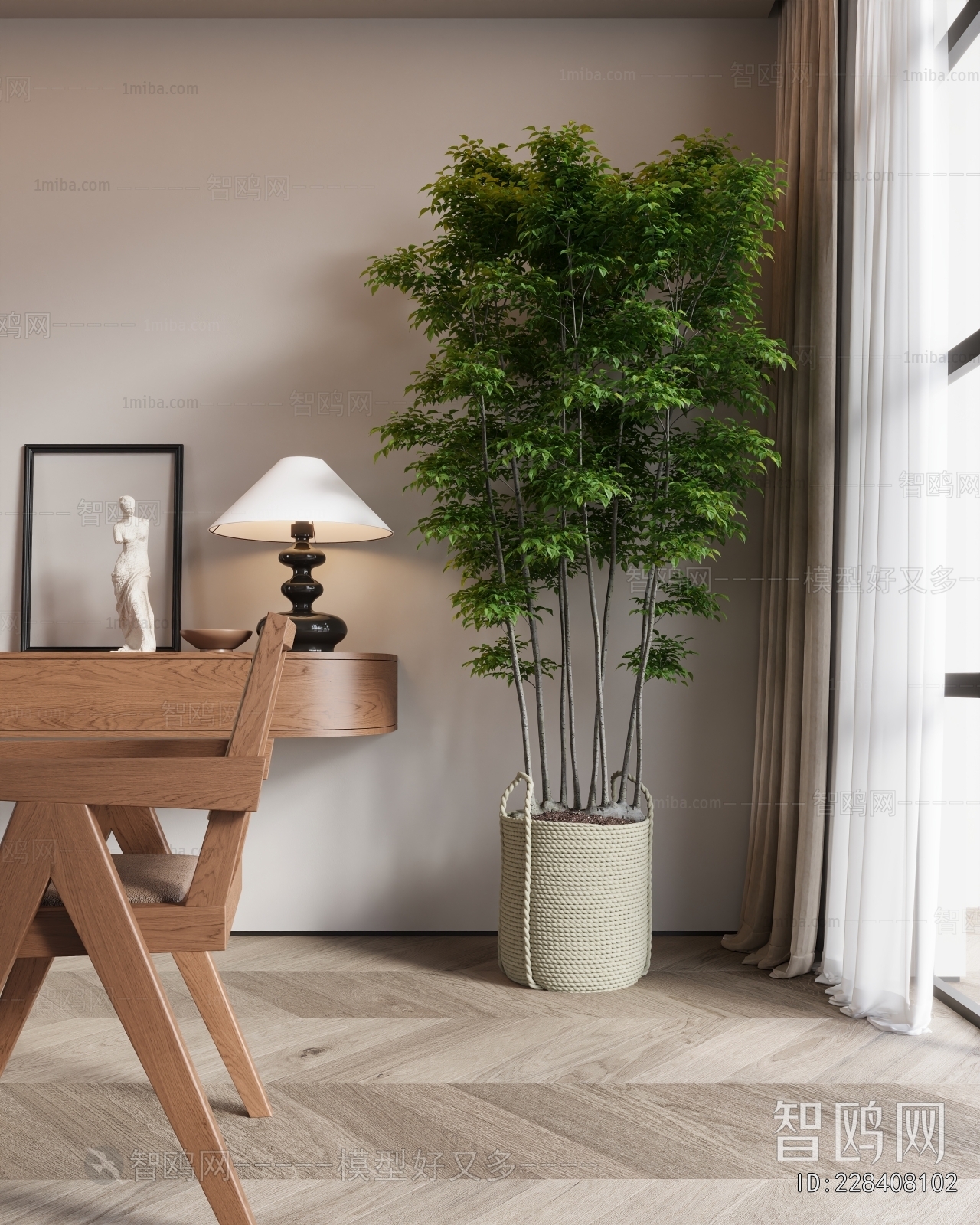 Modern Ground Green Plant Potted Plants