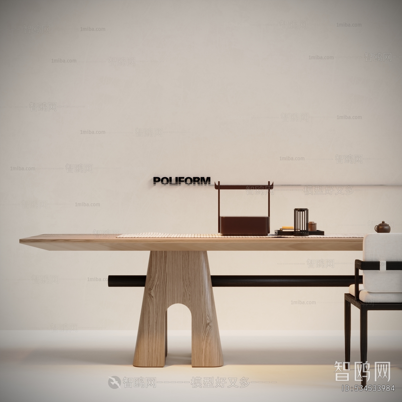 New Chinese Style Computer Desk And Chair