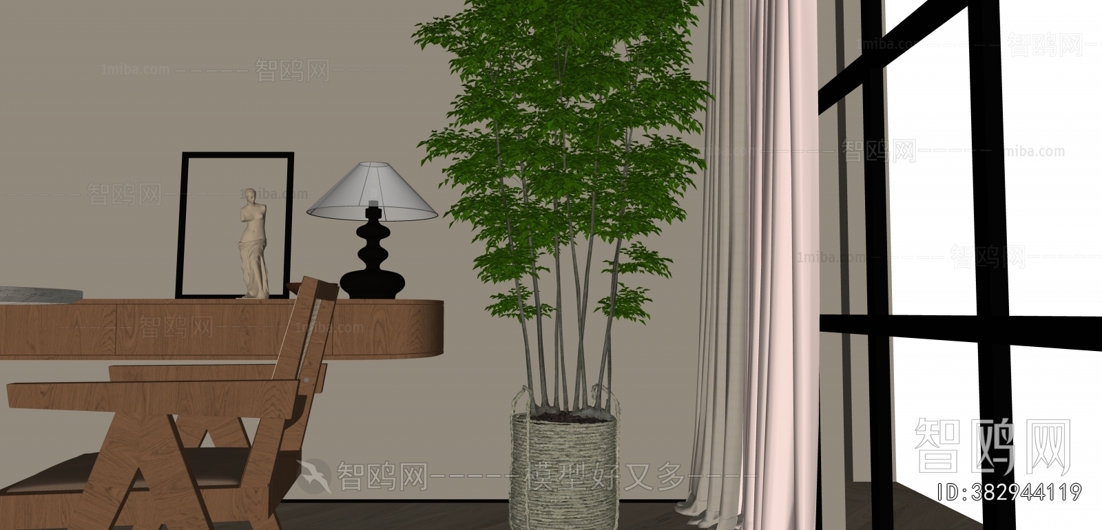 Modern Ground Green Plant Potted Plants