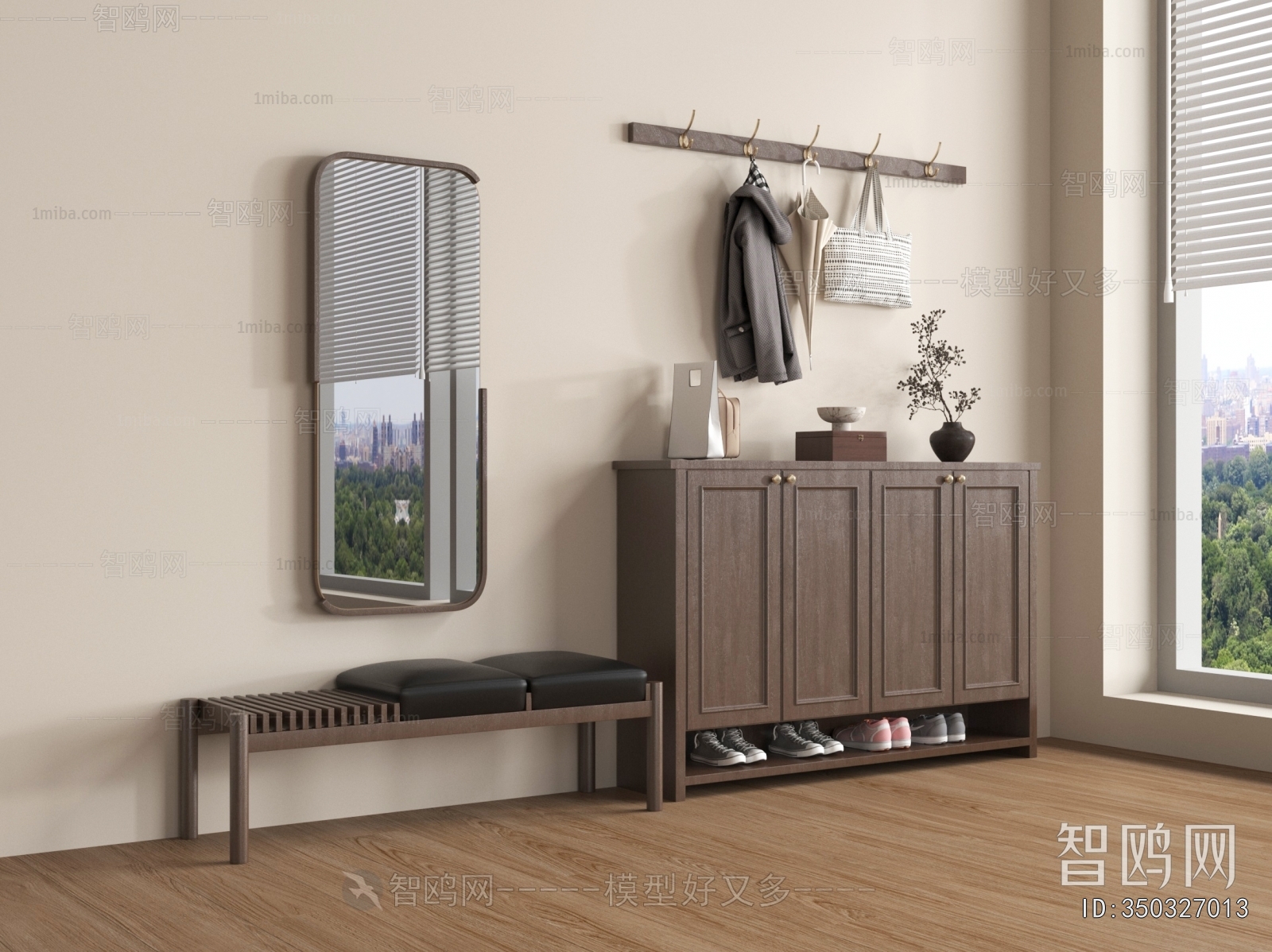 New Chinese Style Shoe Cabinet