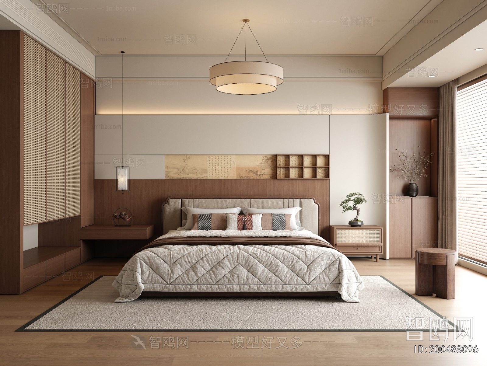 New Chinese Style Bedroom
