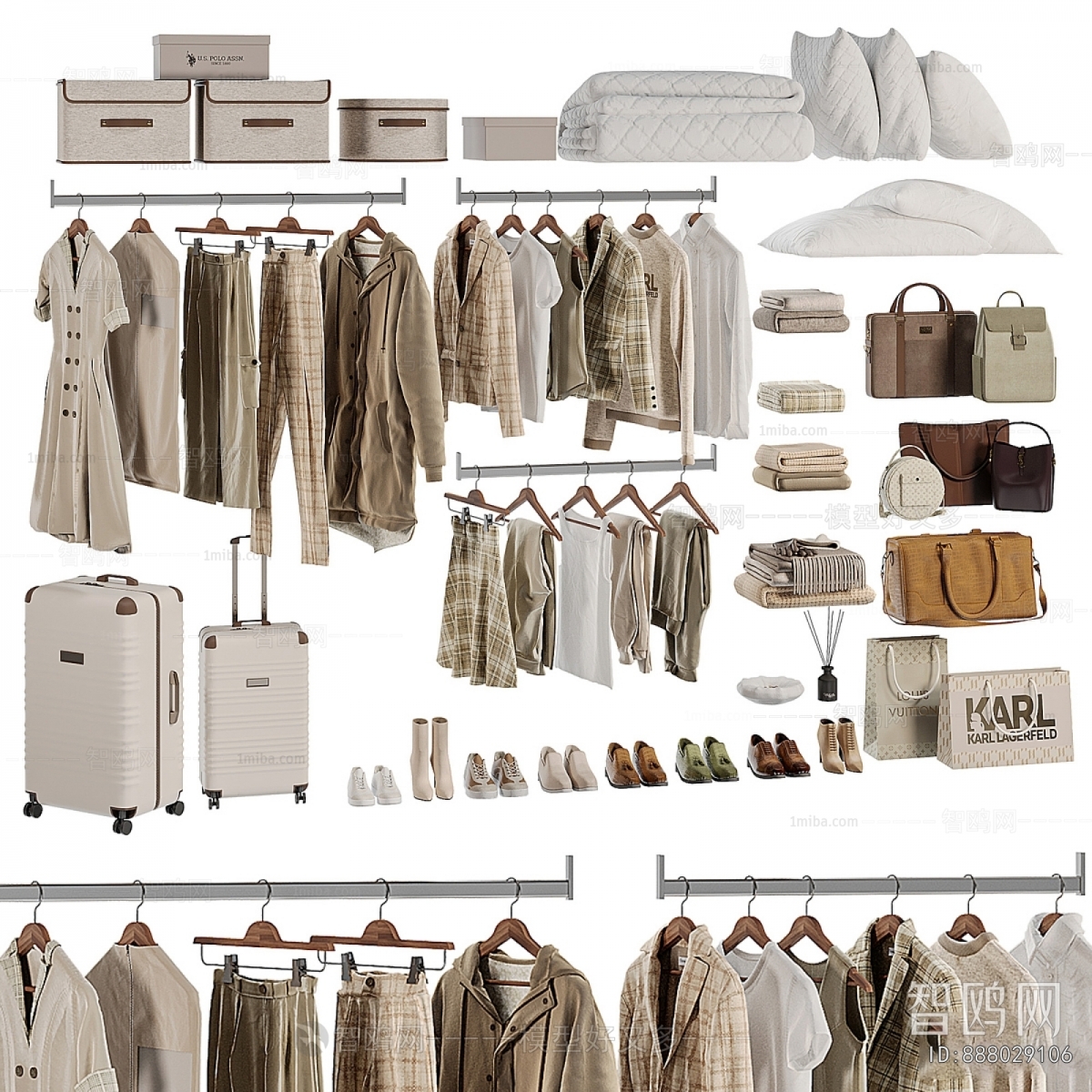 Modern Clothes, Bags And Shoes