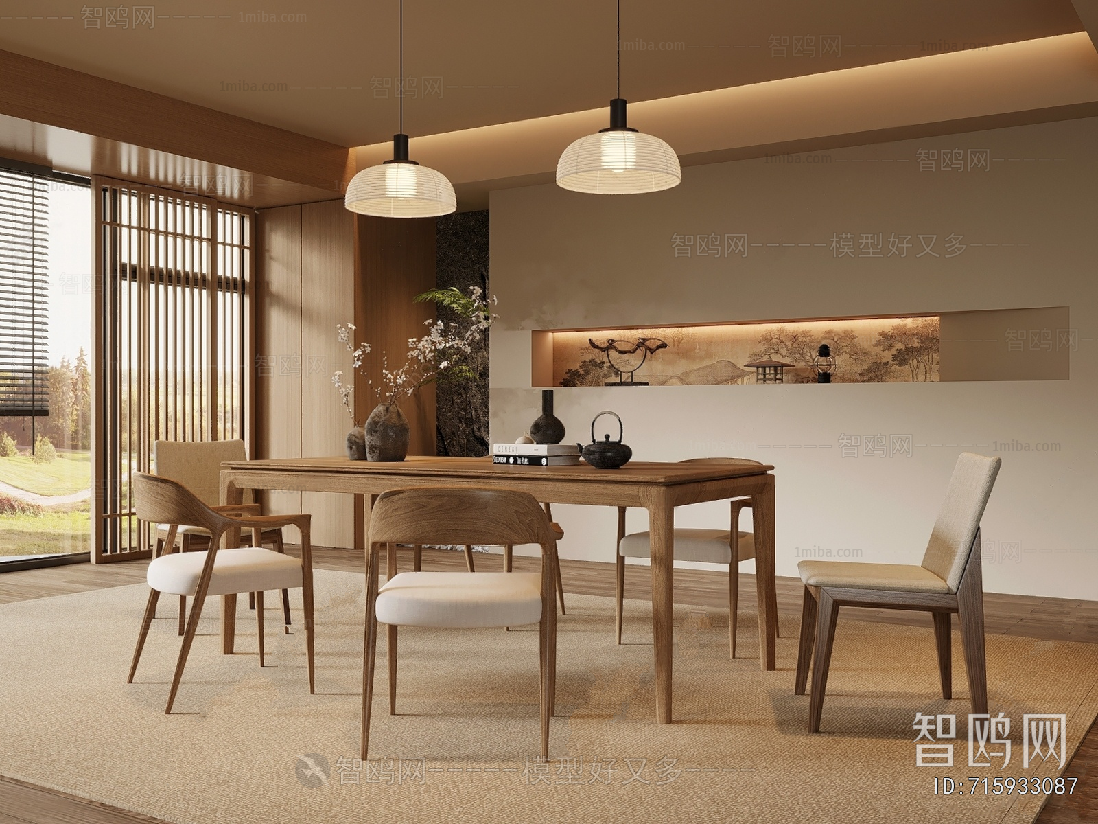 New Chinese Style A Living Room