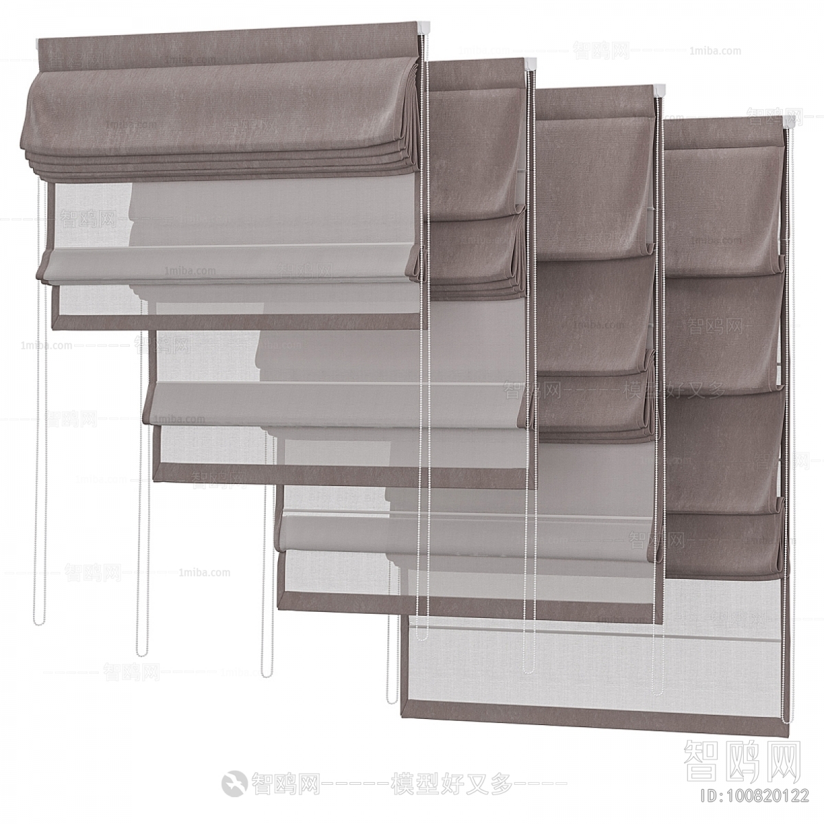 New Chinese Style Roman Curtain