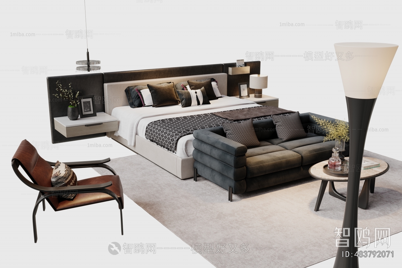 New Chinese Style Double Bed