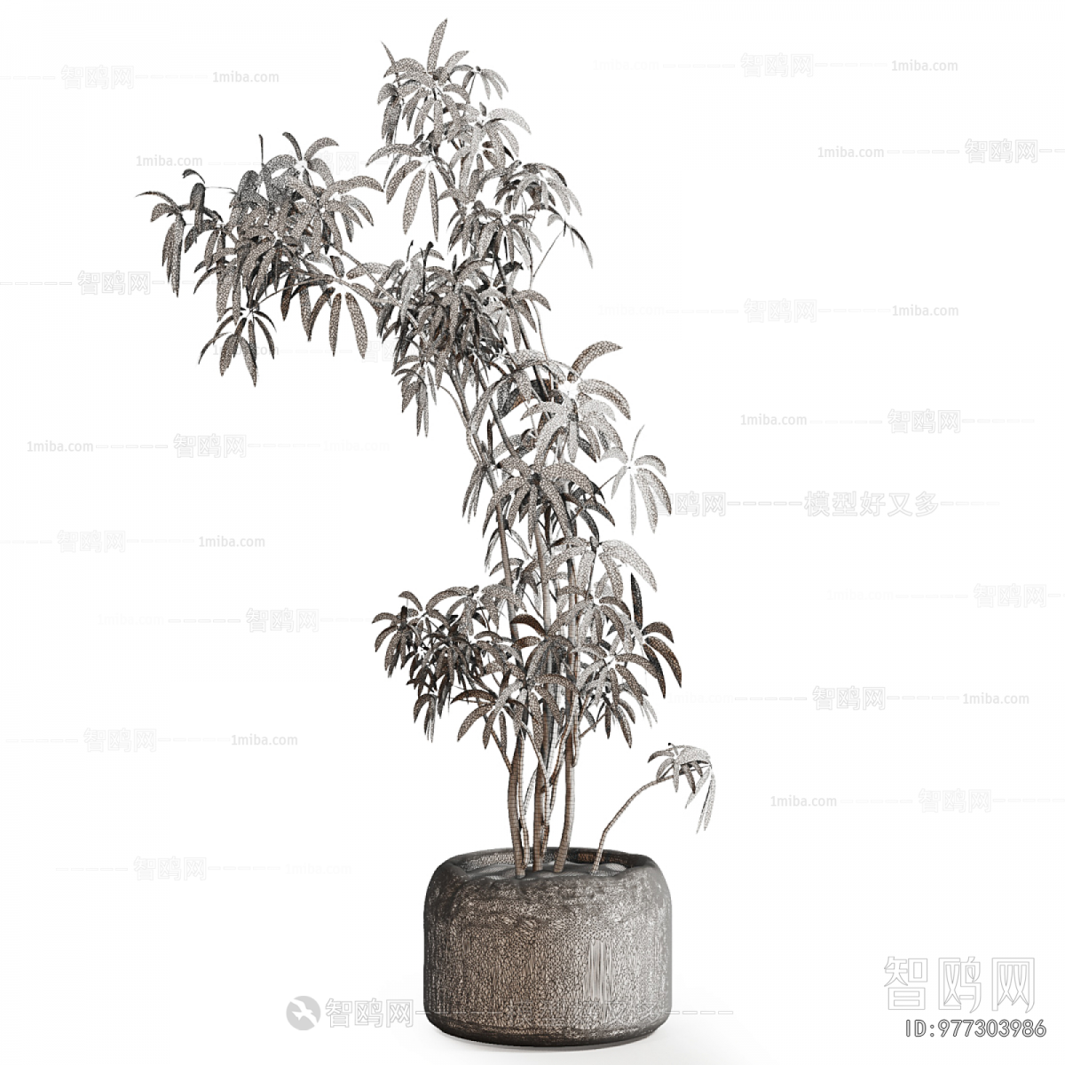 Modern Ground Green Plant Potted Plants