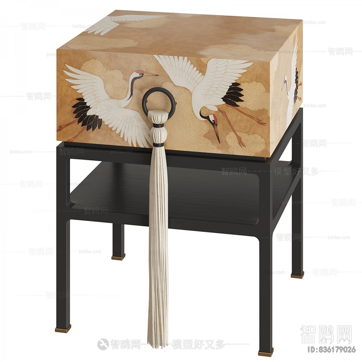 New Chinese Style Bedside Cupboard