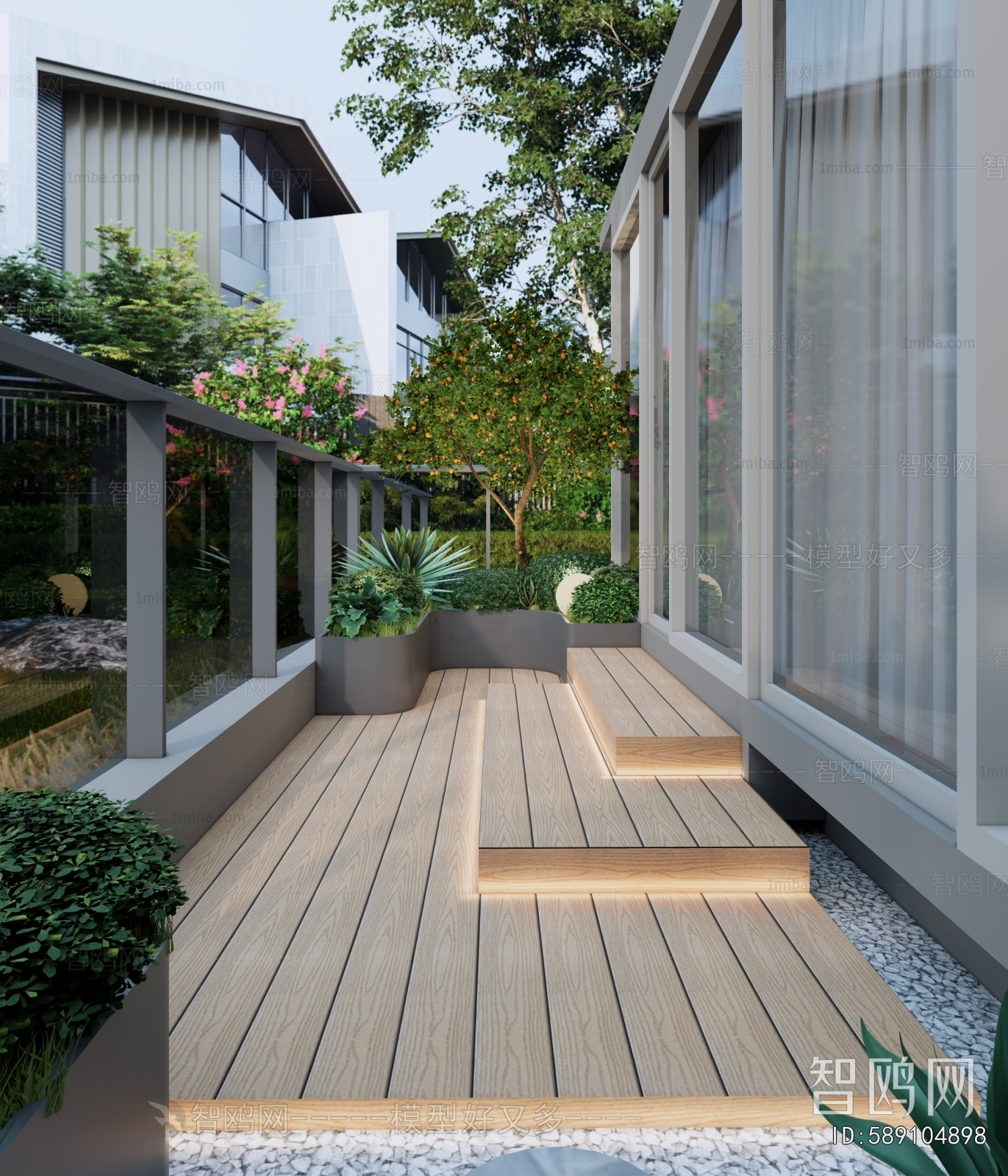 Modern Courtyard/landscape