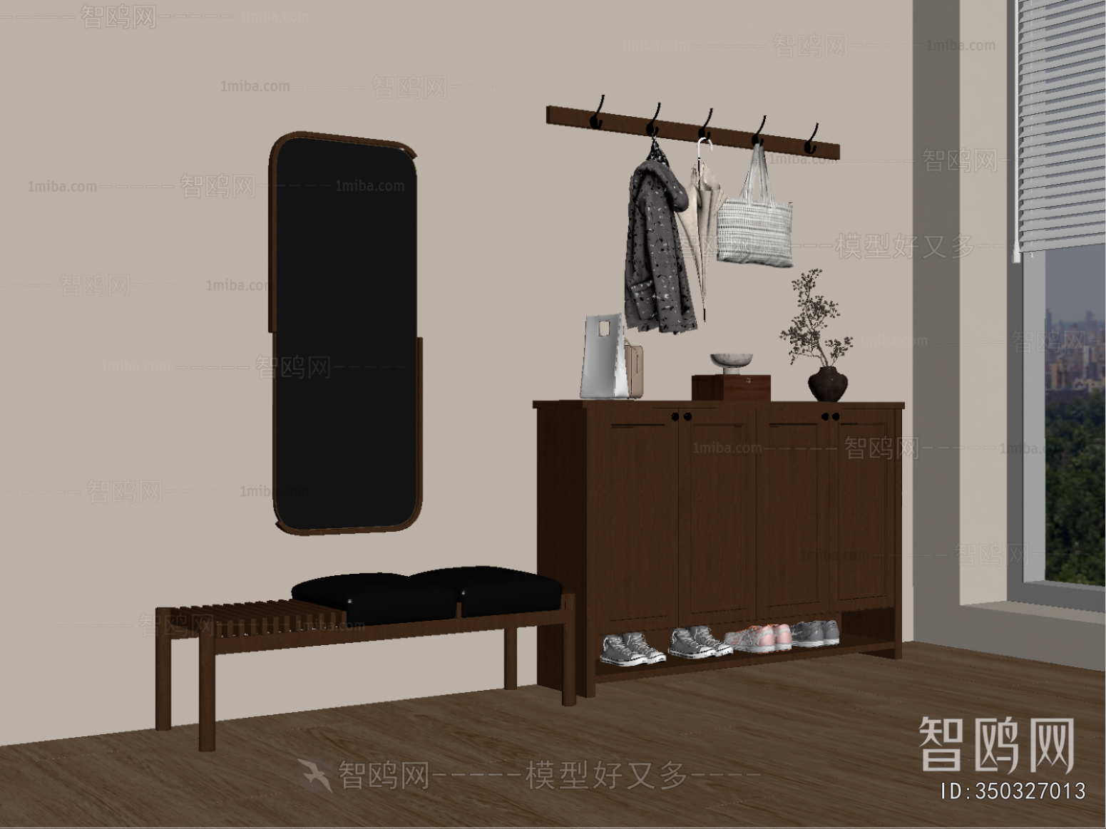 New Chinese Style Shoe Cabinet