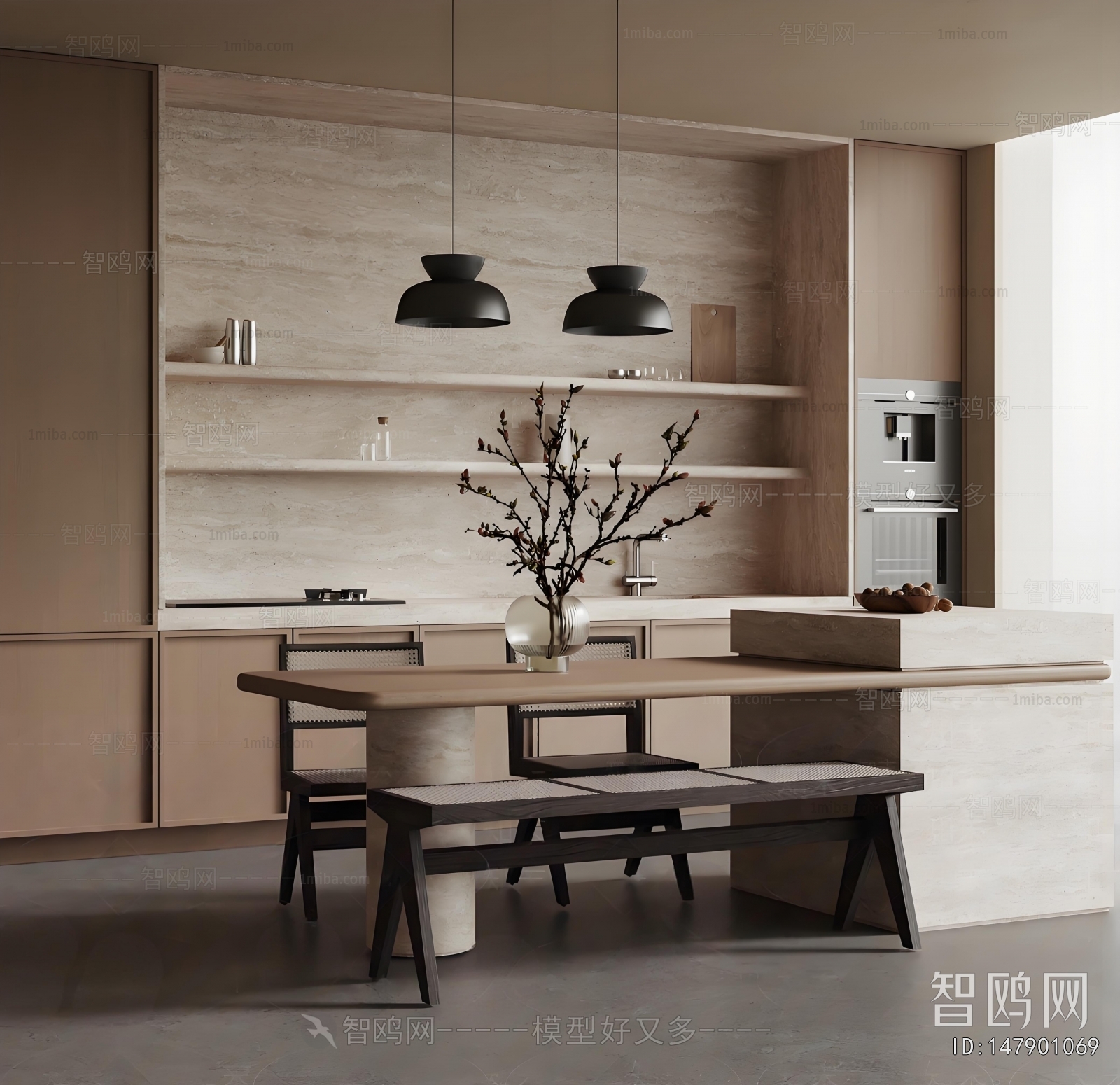 Wabi-sabi Style Dining Room