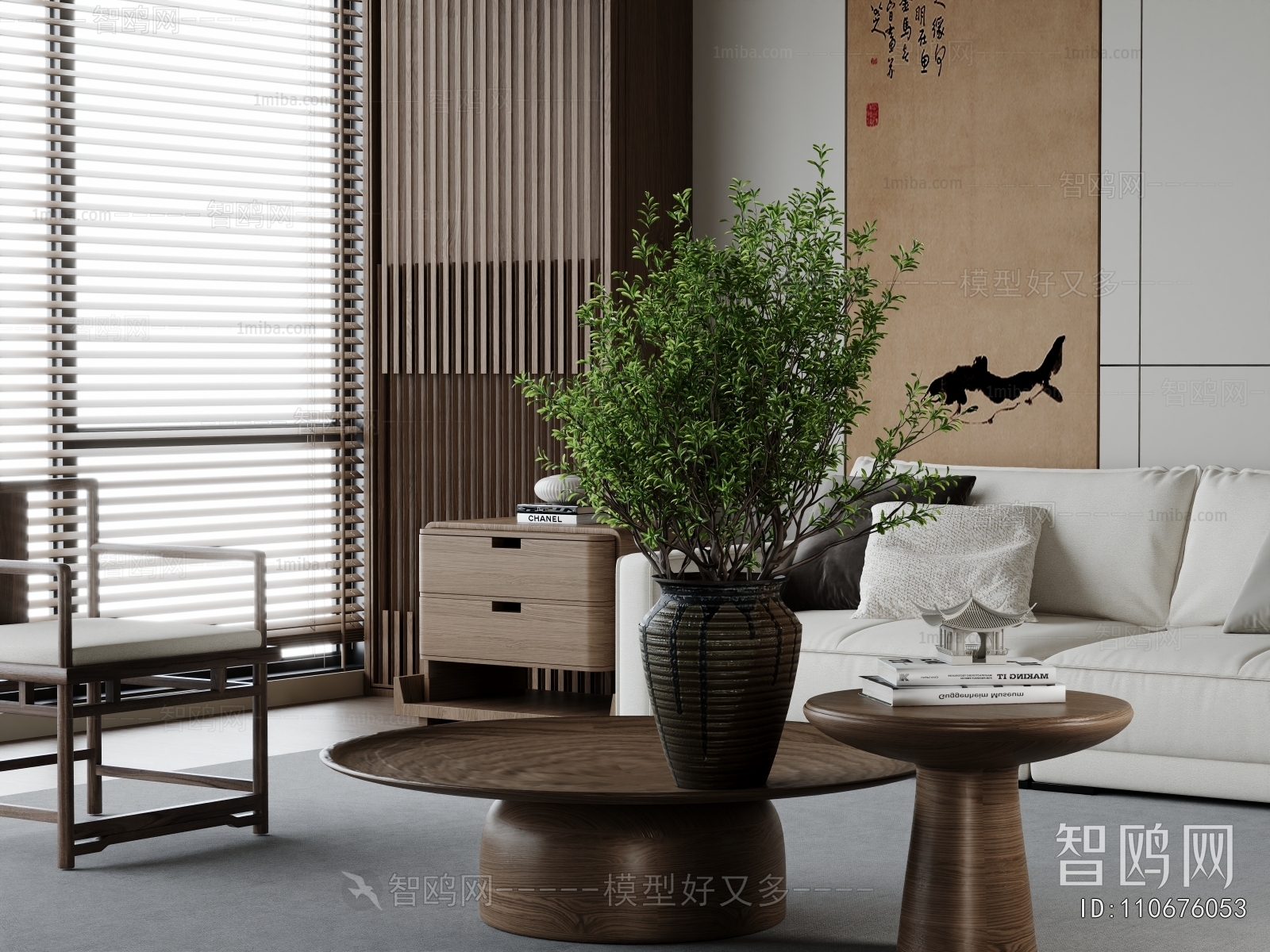 New Chinese Style Potted Green Plant