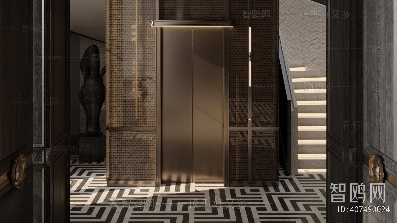 Modern Office Elevator Hall