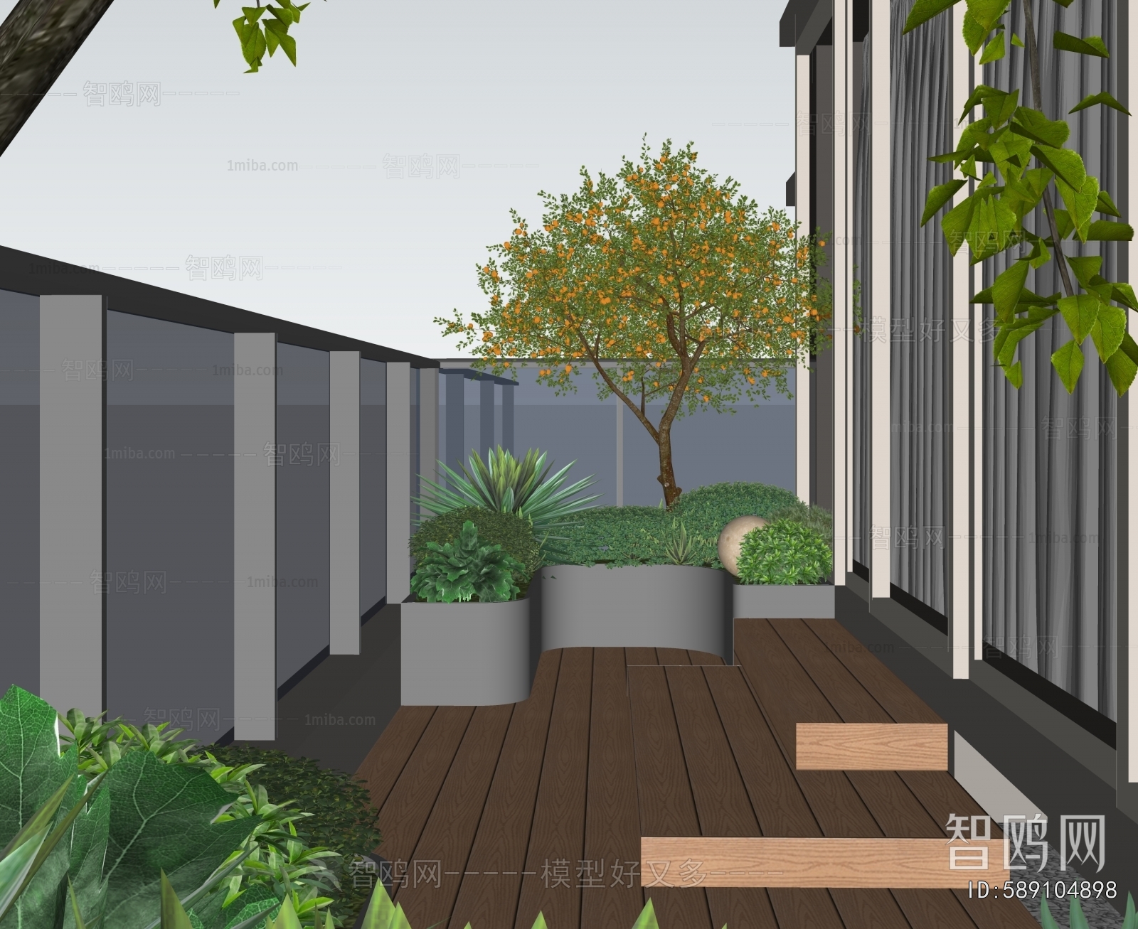 Modern Courtyard/landscape