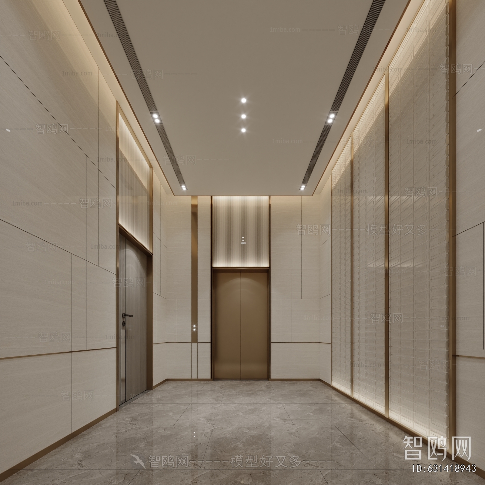Modern Office Elevator Hall