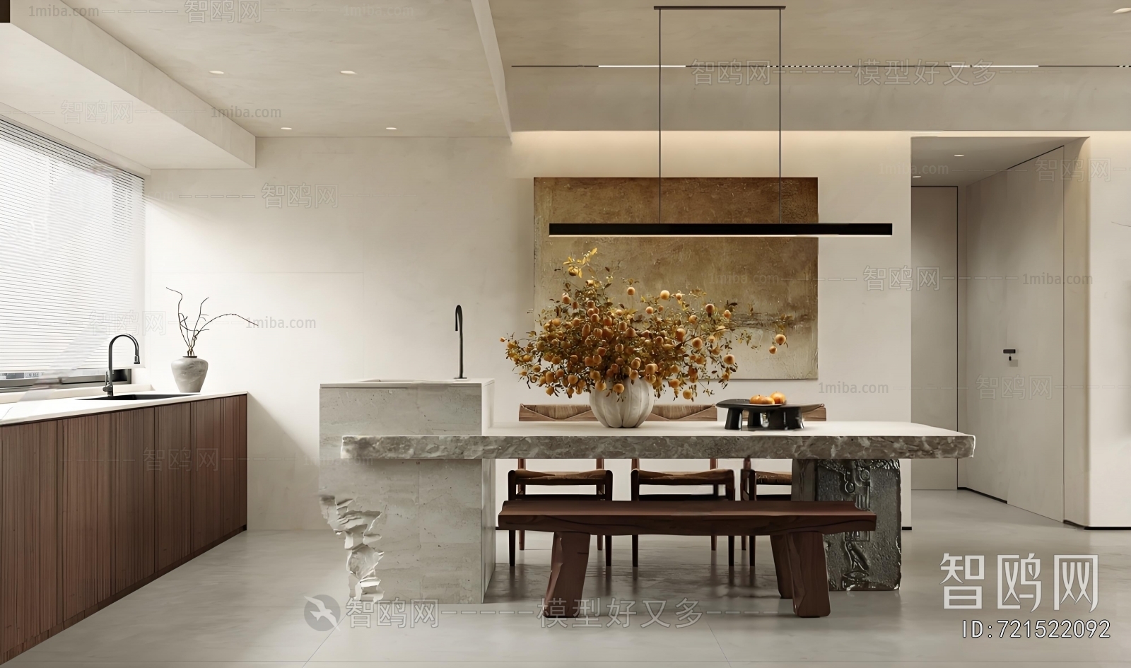 Wabi-sabi Style Dining Room