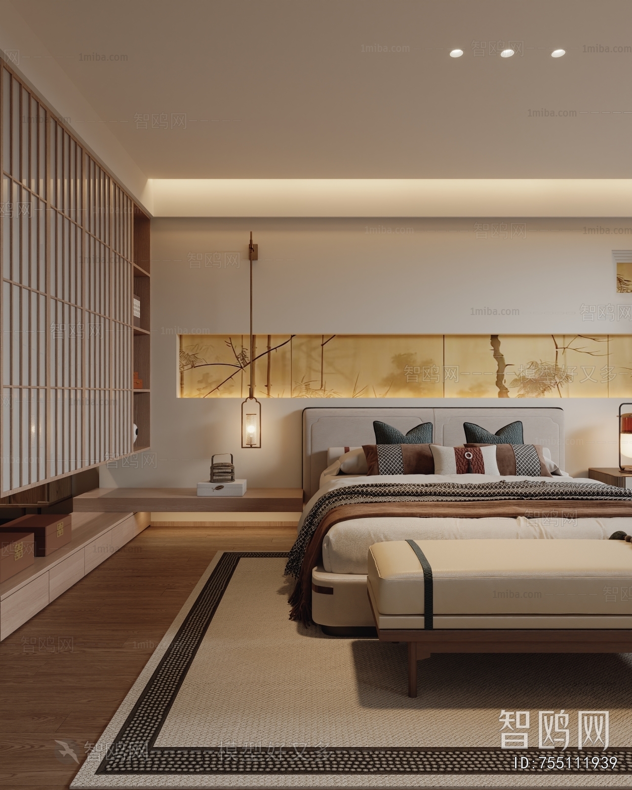 New Chinese Style Bedroom