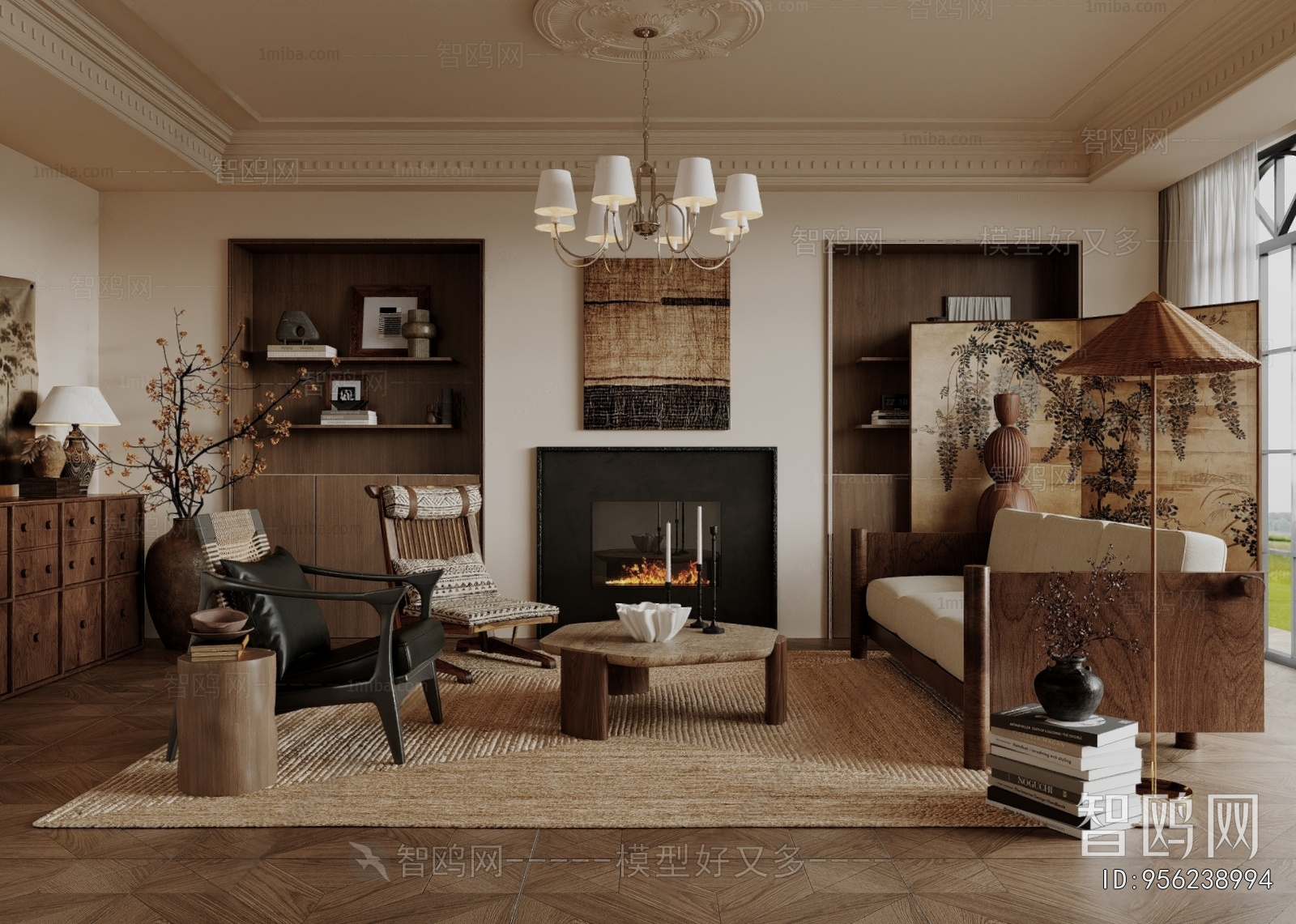 Wabi-sabi Style A Living Room