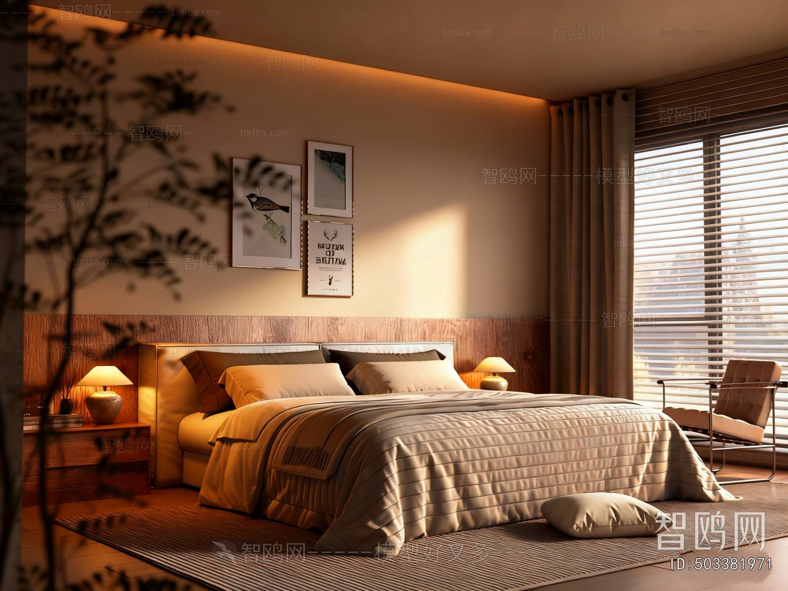 Wabi-sabi Style Bedroom