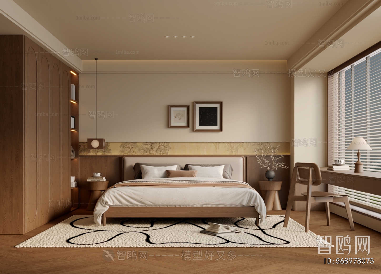 New Chinese Style Bedroom