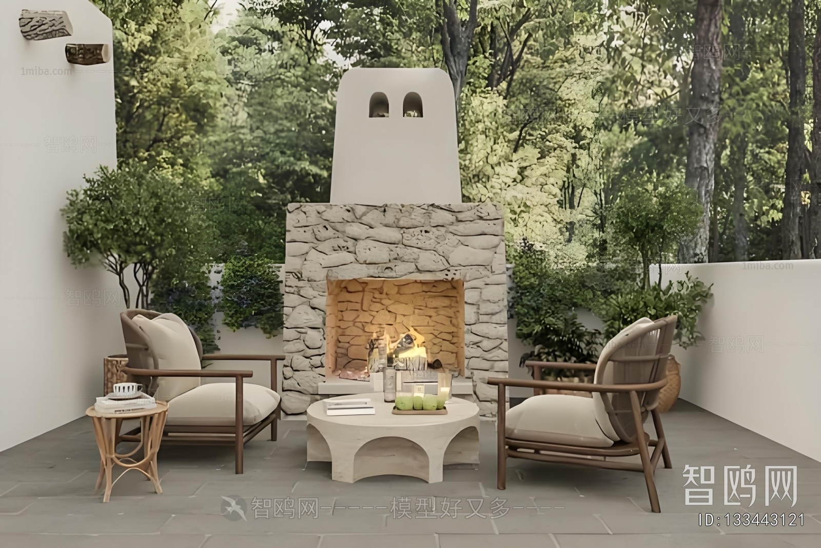 Wabi-sabi Style Courtyard/landscape