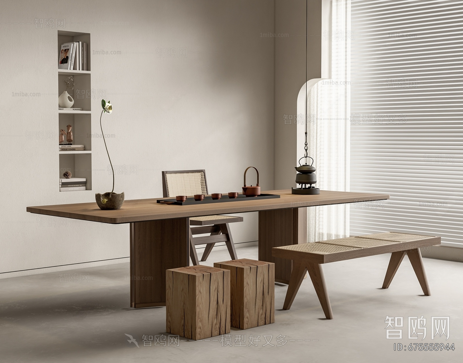 Wabi-sabi Style Tea Tables And Chairs