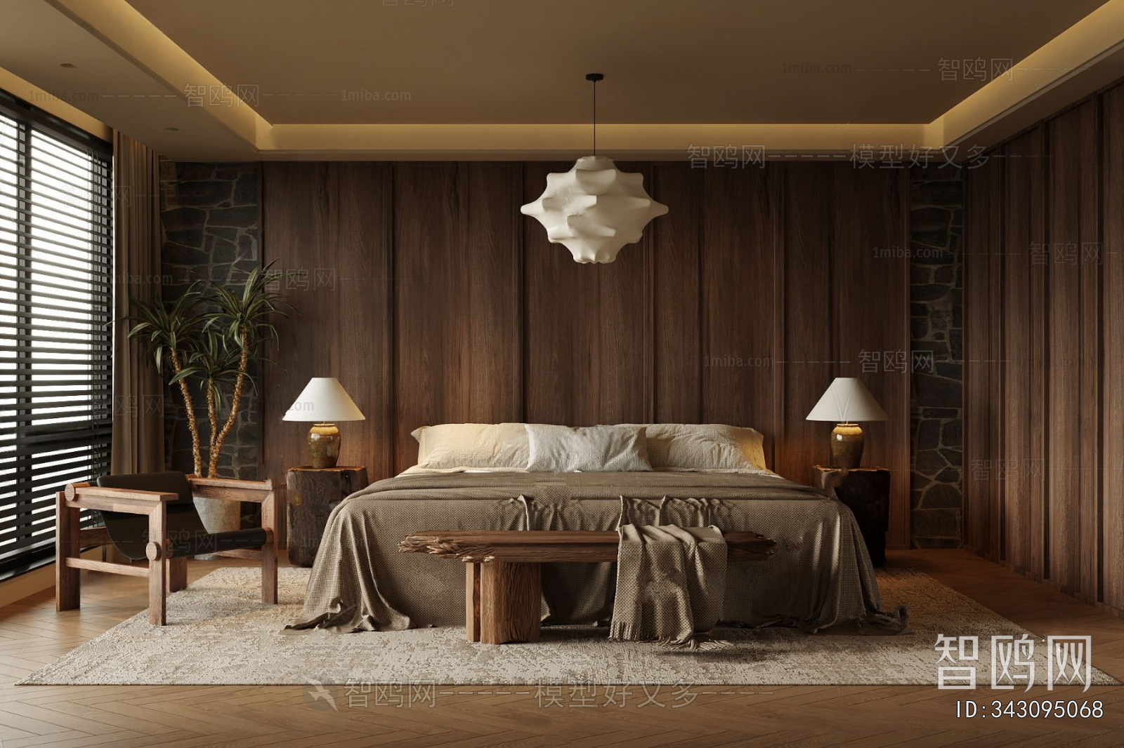 Wabi-sabi Style Bedroom