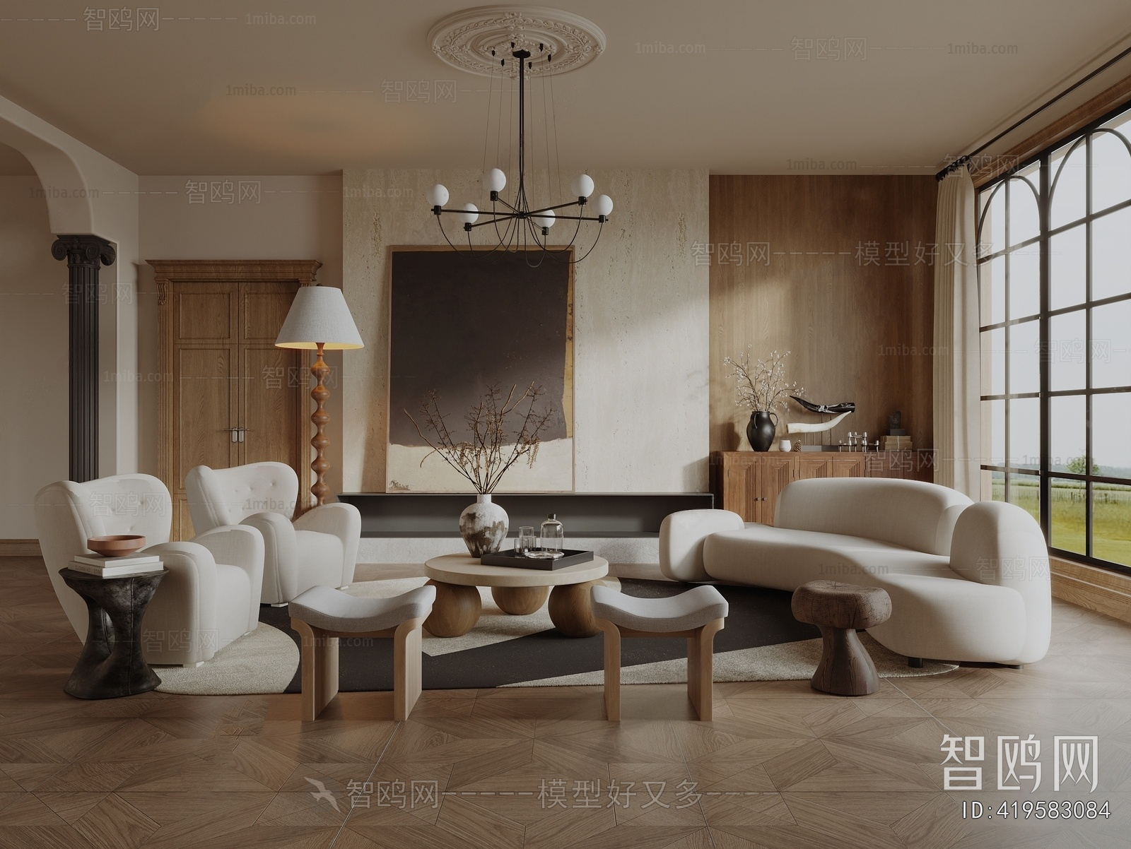 Wabi-sabi Style A Living Room