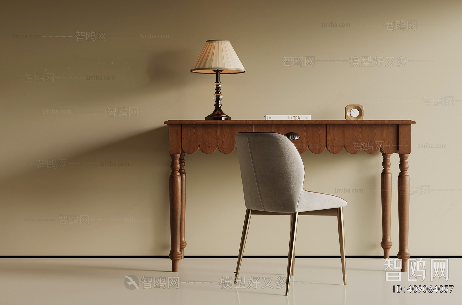 French Style Computer Desk And Chair