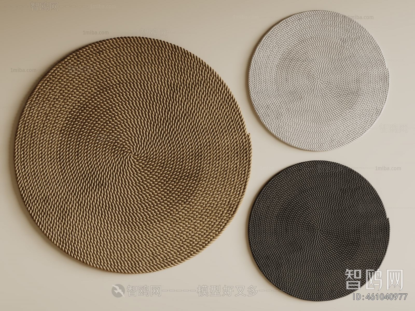 Wabi-sabi Style Circular Carpet