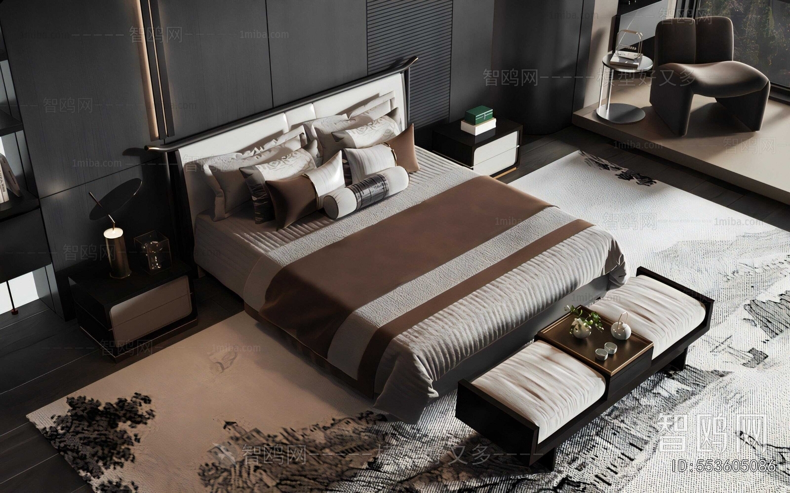 New Chinese Style Double Bed