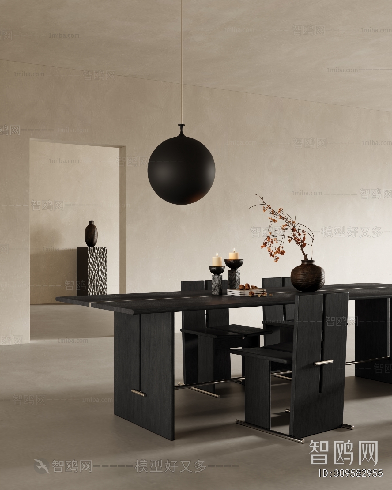 Wabi-sabi Style Dining Room