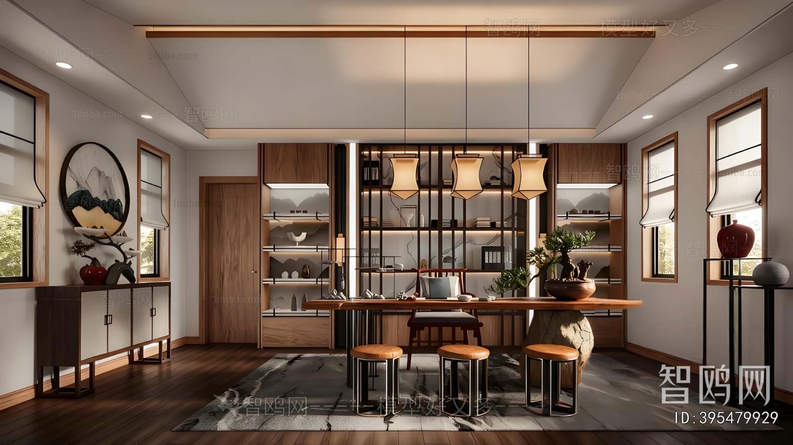 New Chinese Style Study Space