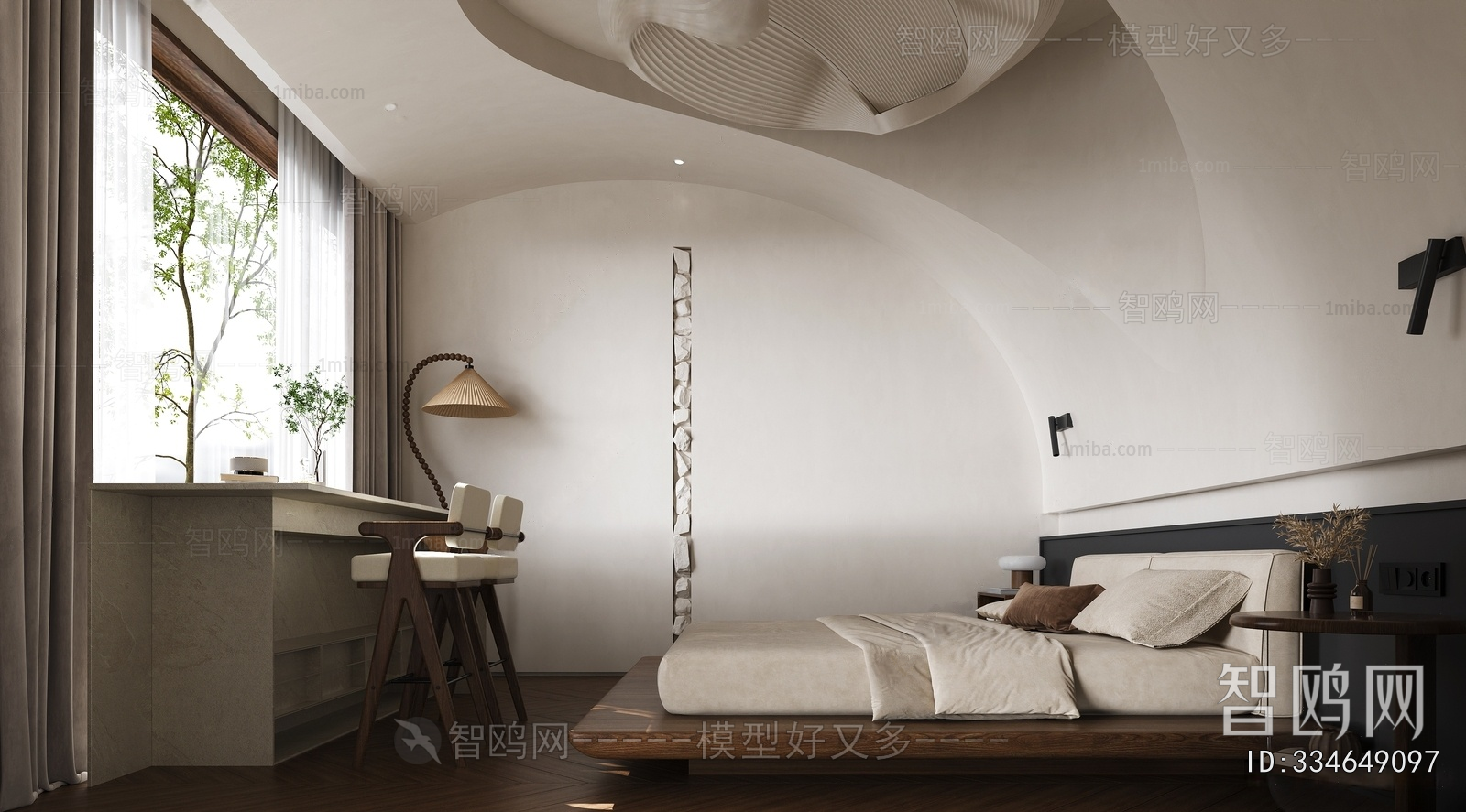 Wabi-sabi Style Bedroom