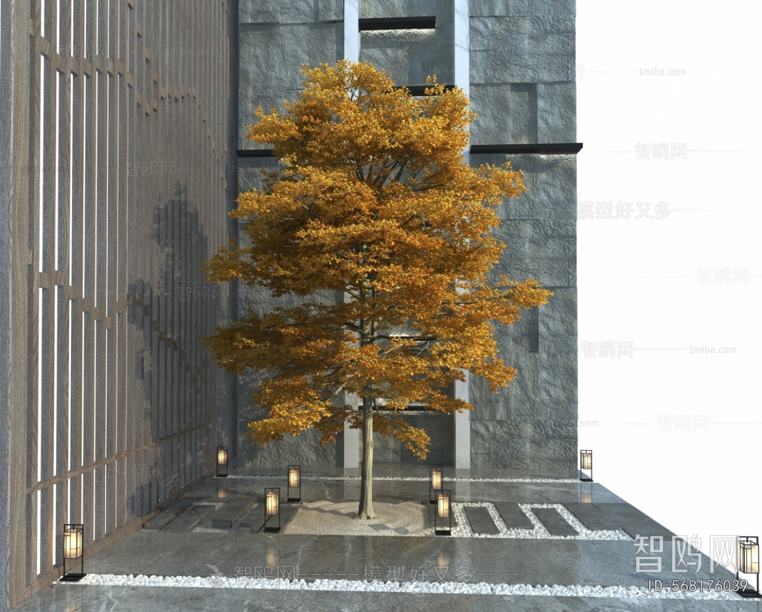 New Chinese Style Plant Landscaping