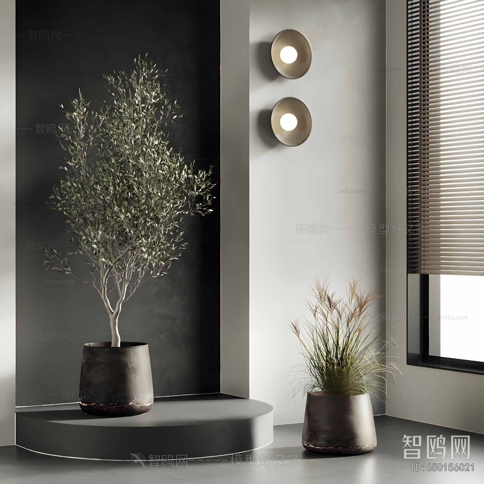 Modern Ground Green Plant Potted Plants