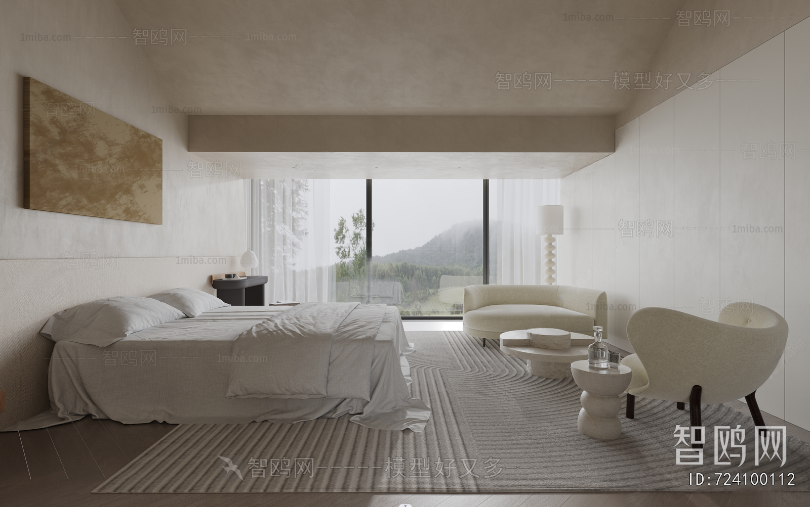 Wabi-sabi Style Guest Room