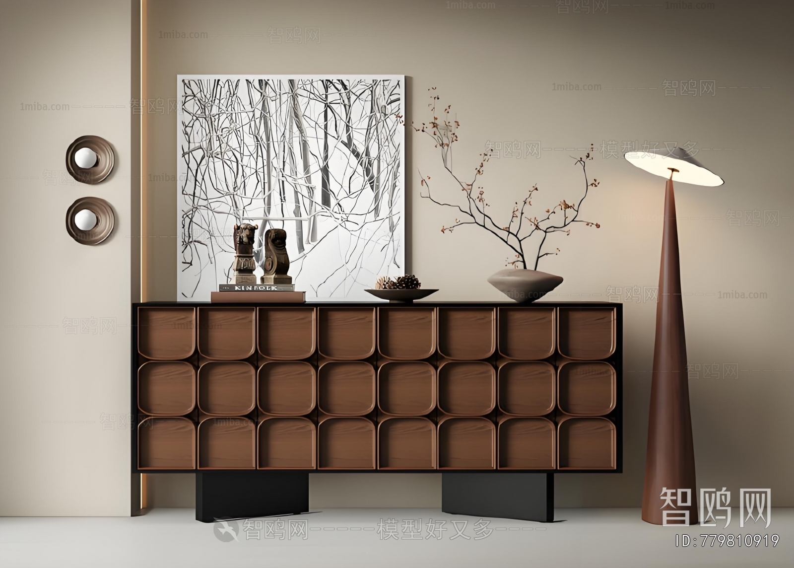 Wabi-sabi Style Entrance Cabinet