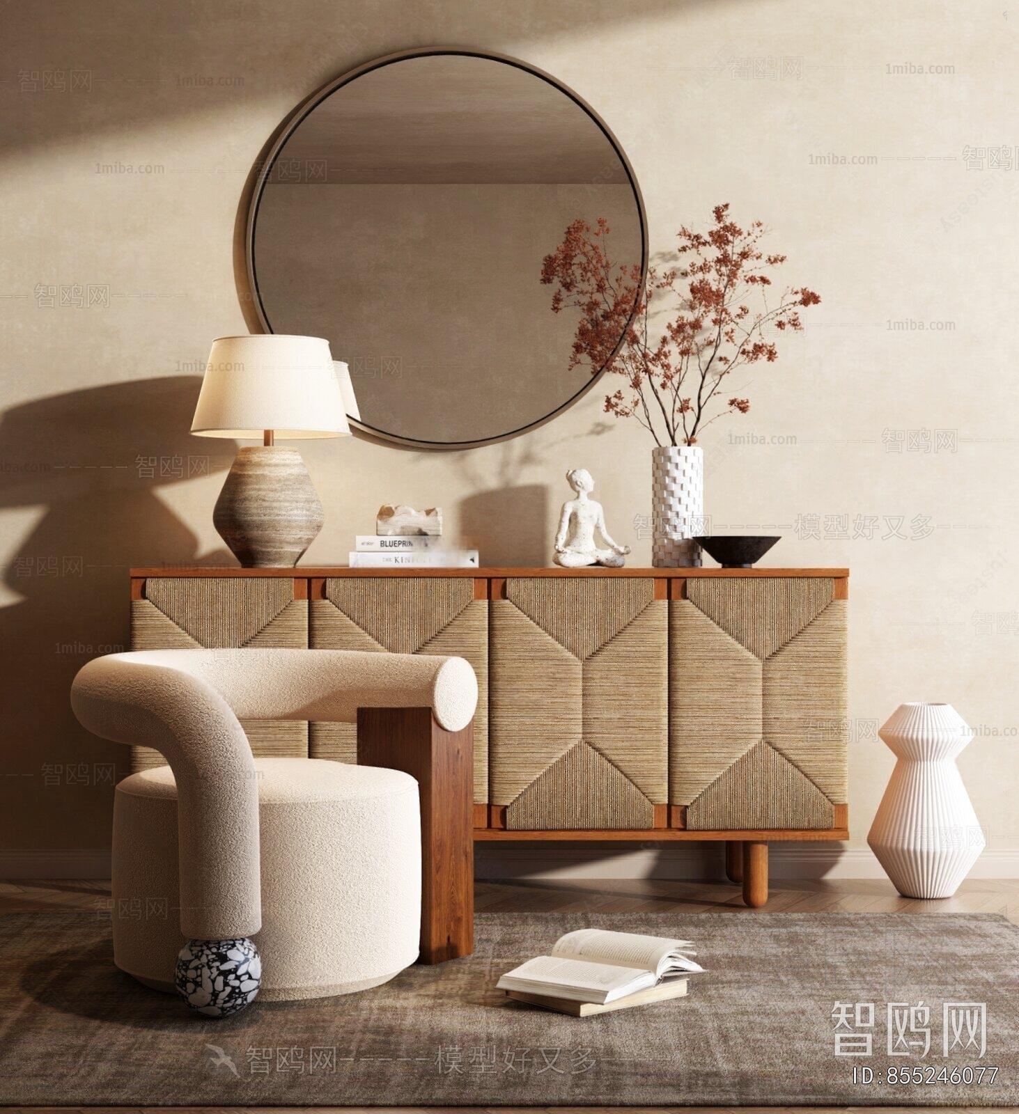 Wabi-sabi Style Entrance Cabinet