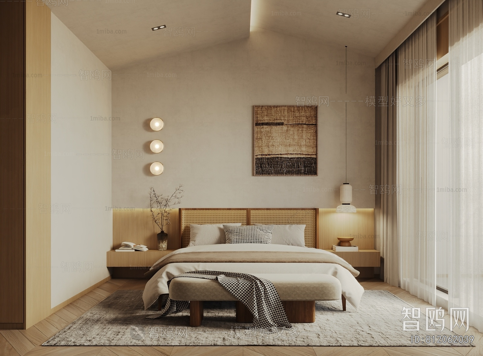 Wabi-sabi Style Bedroom