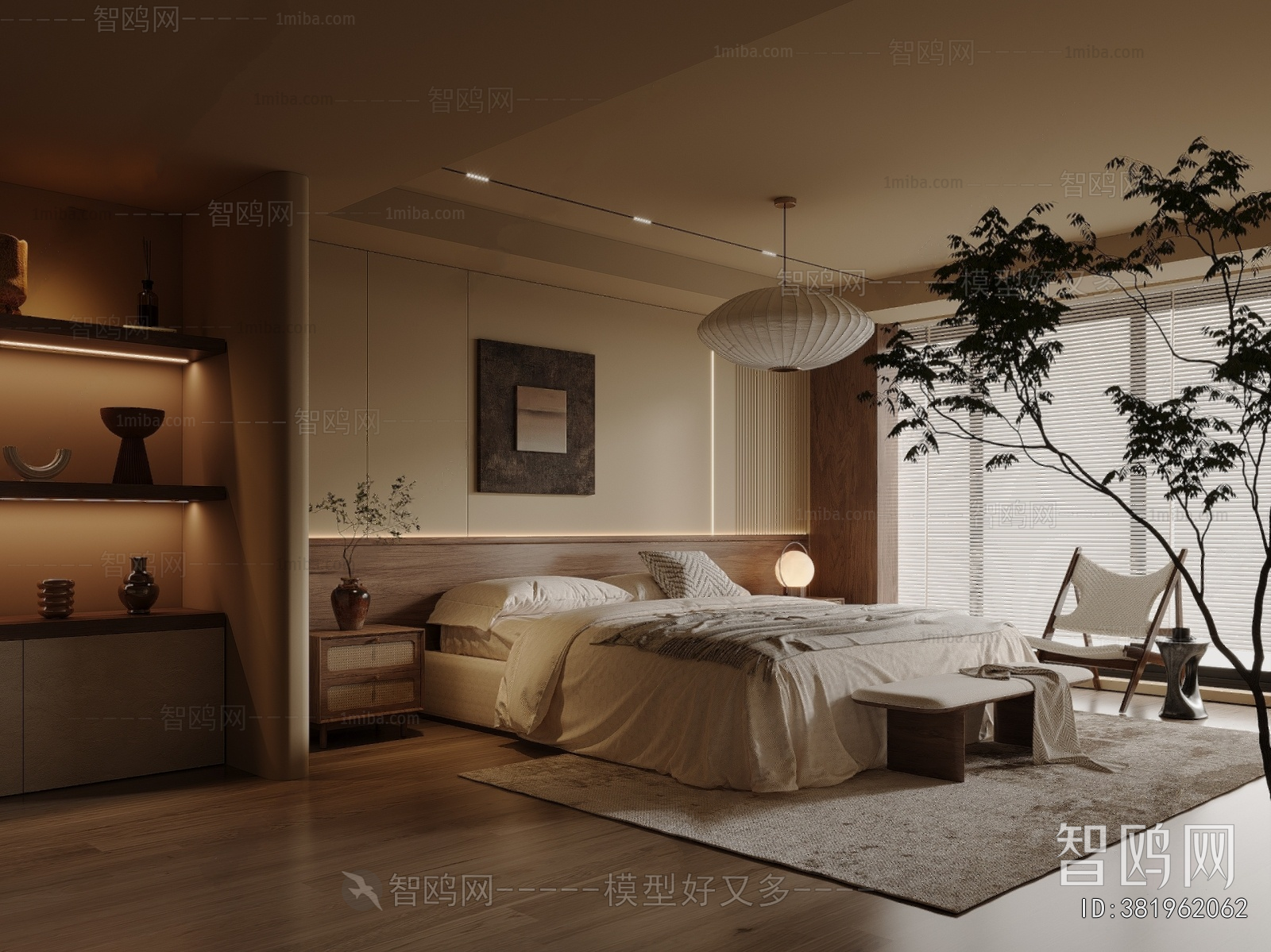 Wabi-sabi Style Bedroom