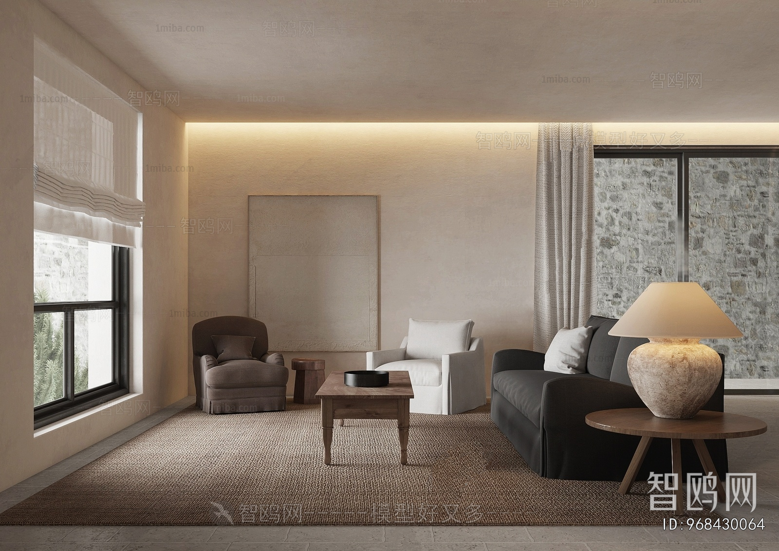 Wabi-sabi Style A Living Room