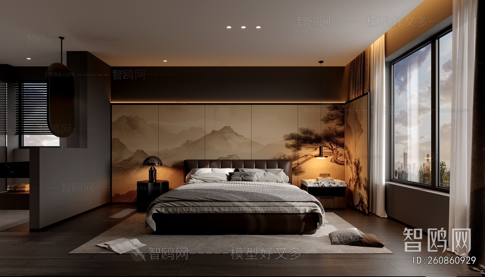 New Chinese Style Bedroom