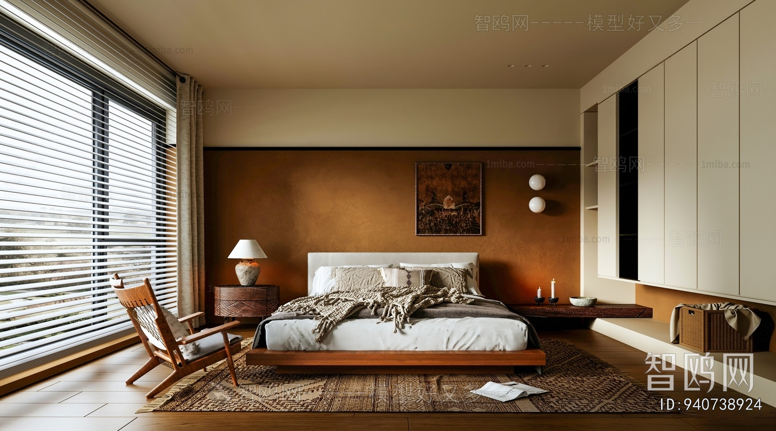 Wabi-sabi Style Bedroom