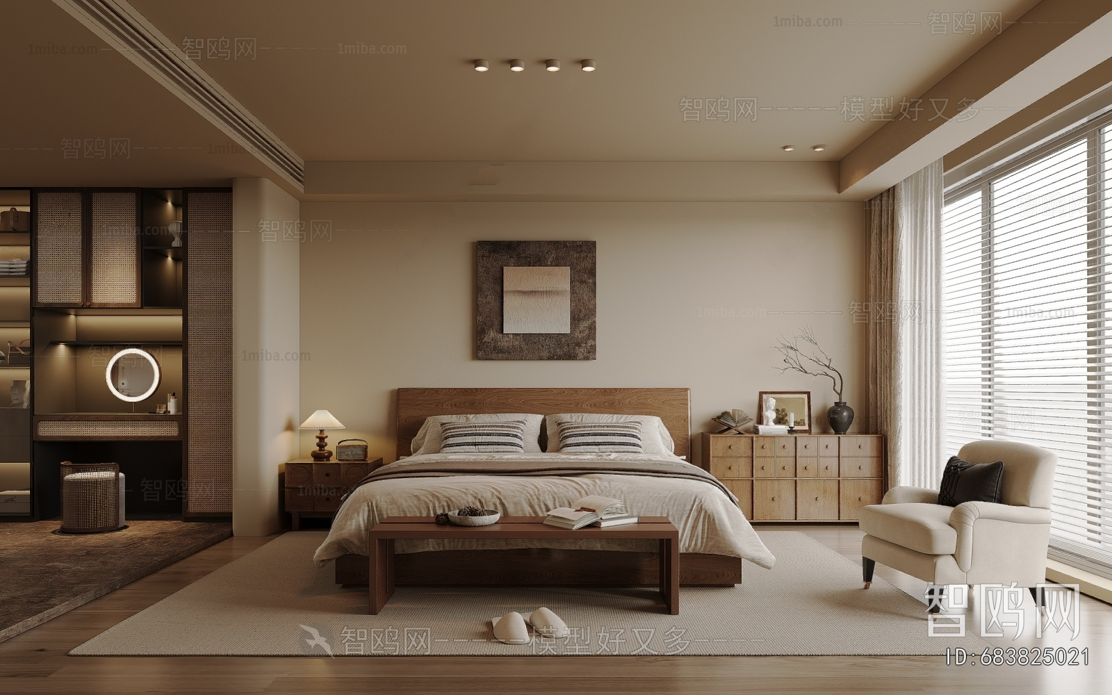 Wabi-sabi Style Bedroom