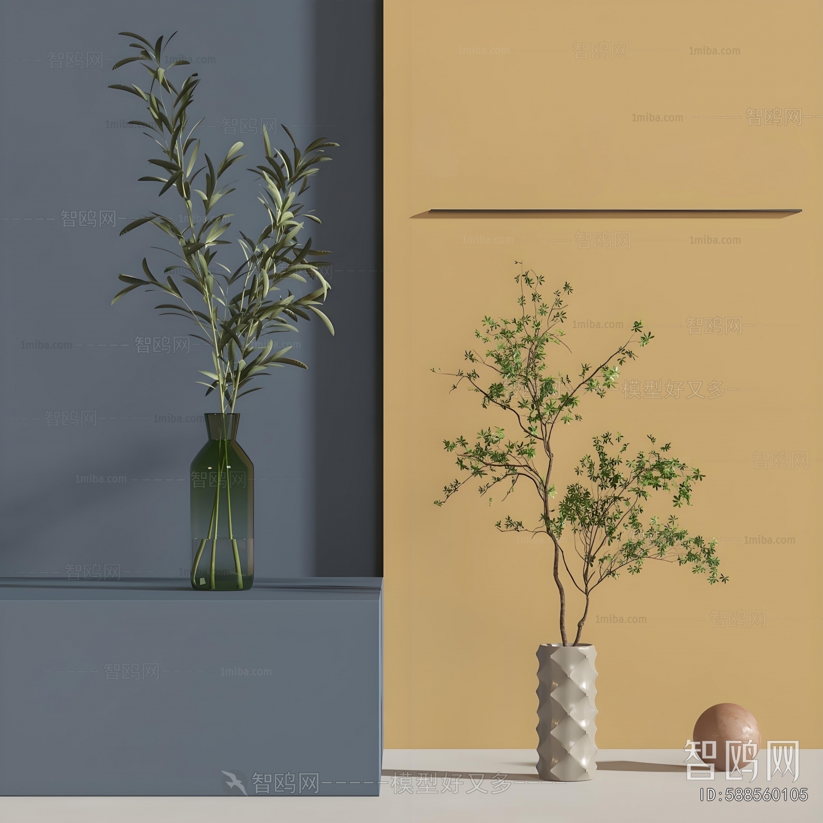 Modern Aquatic Green Plant