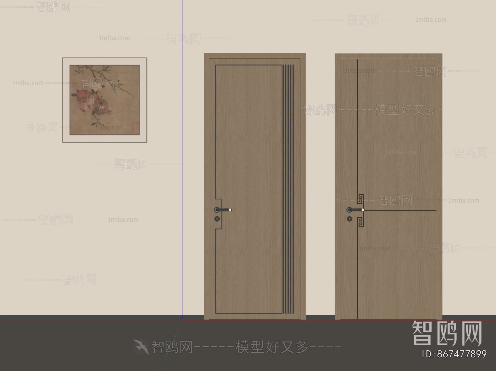 New Chinese Style Single Door