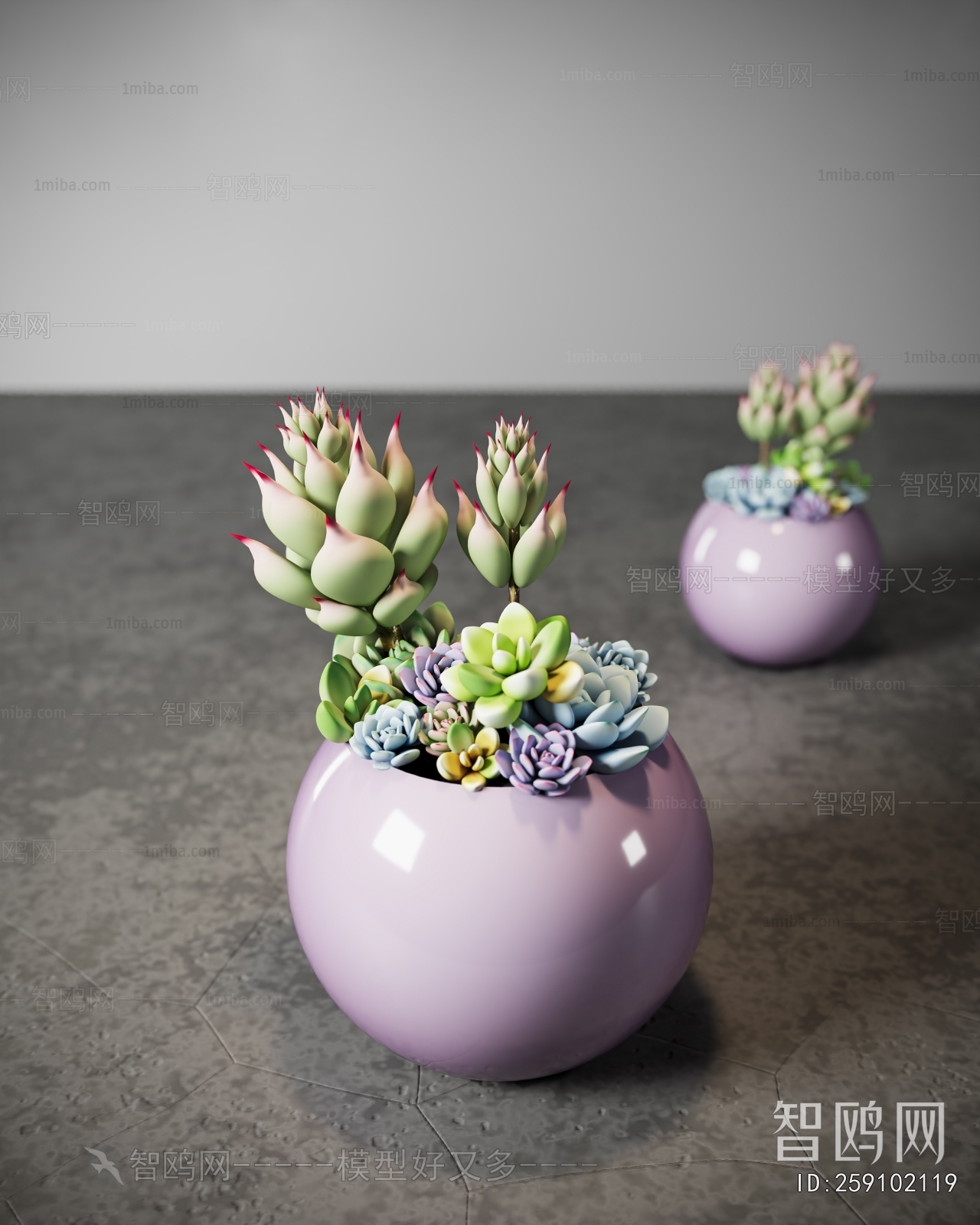 Modern Potted Green Plant